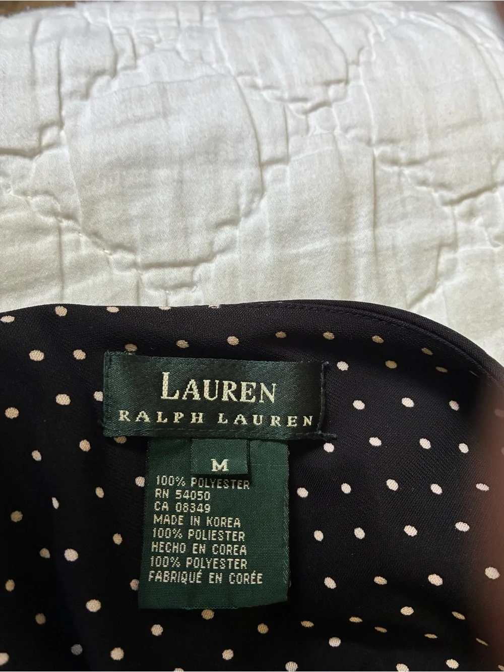 Ralph Lauren Black Dress with White Polka Dots - Picture 4 of 4